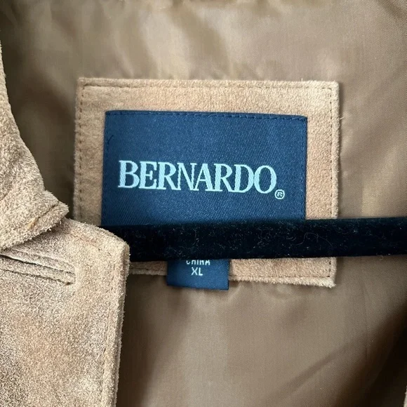 Vintage Bernardo Brown Genuine Leather‎ Lining Suede Coat - Picture 2 of 3